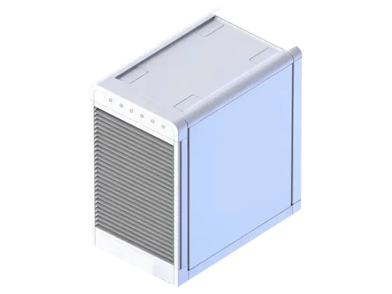 Batteriespeicher-Schrank mit Statusanzeigen
